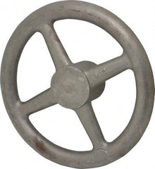 Made in USA - 12", Straight Handwheel - 3" Hub, Cast Iron, Plain Finish - Apex Tool & Supply