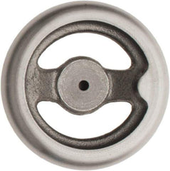 Made in USA - 4", Offset Handwheel - 1-1/8" Hub, Cast Iron, Plain Finish - Apex Tool & Supply