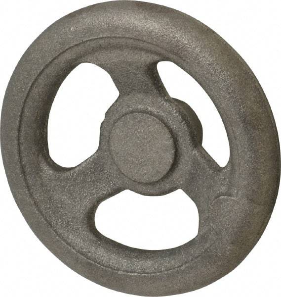 Made in USA - 5", Offset Handwheel - 1-1/4" Hub, Cast Iron, Plain Finish - Apex Tool & Supply