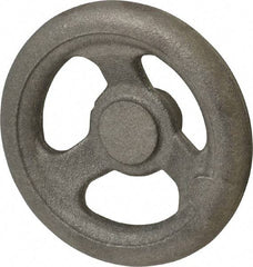 Made in USA - 5", Offset Handwheel - 1-1/4" Hub, Cast Iron, Plain Finish - Apex Tool & Supply