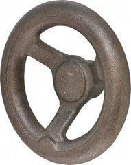 Made in USA - 6", Offset Handwheel - 1-3/8" Hub, Cast Iron, Plain Finish - Apex Tool & Supply