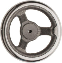 Made in USA - 6", Offset Handwheel - 1-3/8" Hub, Cast Iron, Plain Finish - Apex Tool & Supply