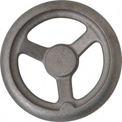 Made in USA - 7", Offset Handwheel - 1-5/8" Hub, Cast Iron, Plain Finish - Apex Tool & Supply