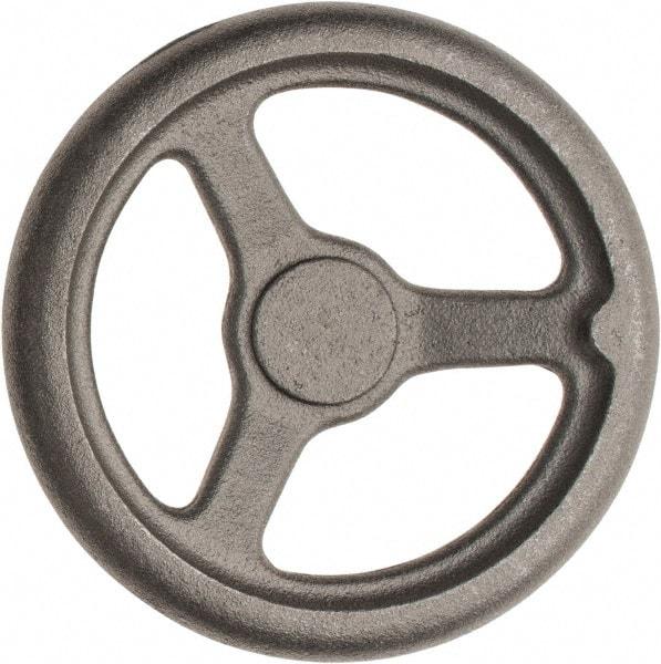 Made in USA - 8", Offset Handwheel - 1-3/4" Hub, Cast Iron, Plain Finish - Apex Tool & Supply