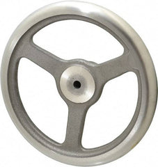 Made in USA - 10", Offset Handwheel - 2-1/8" Hub, Cast Iron, Plain Finish - Apex Tool & Supply