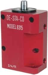 De-Sta-Co - 90 Lb Clamping Force, Right Hand Swing, 31.75mm Total Stroke, Single-Acting Pneumatic Swing Clamp - 1/8 NPT Port, 104.39mm Body Length x 38.1mm Body Width, 2.01 Cu In (Clamp), 2.26 Cu In (Unclamp), 130 Max psi - Apex Tool & Supply
