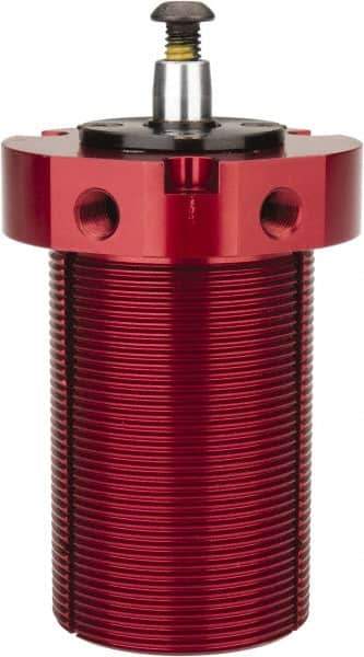De-Sta-Co - 90 Lb Clamping Force, Left Hand Swing, 31.75mm Total Stroke, Single-Acting Pneumatic Swing Clamp - 1/8 NPT Port, 85.3mm Body Length x 76.2mm Body Width, 2.01 Cu In (Clamp), 2.26 Cu In (Unclamp), 130 Max psi - Apex Tool & Supply