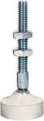 De-Sta-Co - 1/4-20 Carbon Steel Swivel Foot Tip Clamp Spindle Assembly - 39.62mm Thread Length, 65mm OAL, Flat Tip Cap, 1" Tip Surface Diam, Use with Toggle Clamps - Apex Tool & Supply