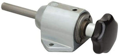 De-Sta-Co - 1,490.15 N Capacity, M5 Plunger, 8mm Plunger Diam, Foot Mt, One Hand, Hand Wheel Actuation, Variable Stroke Straight Line Action Clamp - 40mm Max Rapid Stroke, 2.5mm Max Clamping Stroke, 4.5mm Mt Hole Diam, 56mm Overall Height, 128mm OAL - Apex Tool & Supply