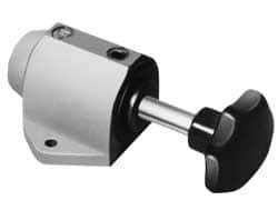 De-Sta-Co - 3,000 N Capacity, M6 Plunger, 12mm Plunger Diam, Foot Mt, One Hand, Hand Lever Actuation, Variable Stroke Straight Line Action Clamp - 45mm Max Rapid Stroke, 3mm Max Clamping Stroke, 6.5mm Mt Hole Diam, 68mm Overall Height, 153mm OAL - Apex Tool & Supply