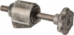 De-Sta-Co - 3,000 N Capacity, M6 Plunger, 12mm Plunger Diam, Foot Mt, One Hand, Hand Wheel Actuation, Variable Stroke Straight Line Action Clamp - 45mm Max Rapid Stroke, 3mm Max Clamping Stroke, 6.5mm Mt Hole Diam, 68mm Overall Height, 153mm OAL - Apex Tool & Supply