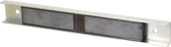 Eclipse - 30 Max Pull Force Lb, 12" Long x 1-1/2" Wide x 5/8" Thick, Rectangular Channel, Ceramic Fixture Magnet - 212°F Max Operating Temp, 0.01" Mounting Hole Diam, Stainless Steel Housing - Apex Tool & Supply