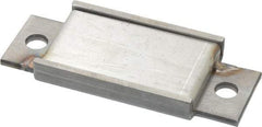 Mag-Mate - 12.5 Max Pull Force Lb, 3-1/4" Long x 1-3/8" Wide x 3/8" Thick, End Mount Horseshoe, Ceramic Fixture Magnet - 300°F Max Operating Temp, 2-5/8mm Mounting Hole Diam, 1/4-20 M6 Mounting Hole, Stainless Steel Housing - Apex Tool & Supply