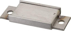 Mag-Mate - 13.5 Max Pull Force Lb, 3-1/4" Long x 1-3/8" Wide x 7/16" Thick, End Mount Horseshoe, Ceramic Fixture Magnet - 300°F Max Operating Temp, 2-5/8mm Mounting Hole Diam, 1/4-20 M6 Mounting Hole, Stainless Steel Housing - Apex Tool & Supply