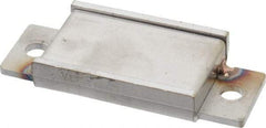 Mag-Mate - 14.5 Max Pull Force Lb, 3-1/4" Long x 1-3/8" Wide x 7/16" Thick, End Mount Horseshoe, Ceramic Fixture Magnet - 300°F Max Operating Temp, 2-5/8mm Mounting Hole Diam, 1/4-20 M6 Mounting Hole, Stainless Steel Housing - Apex Tool & Supply