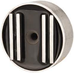 Mag-Mate - 1" Long x 2-1/2" Diam x 1" High, 1 Mounting Hole, 4 Poles, Cylindrical Neodymium Rare Earth Holding Magnet - 40 Lb Average & 90 Lb Max Pull Force, 1/4 Mounting Hole, Through Hole Style, 200°F Max Operating Temp - Apex Tool & Supply