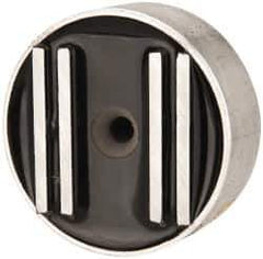 Mag-Mate - 1" Long x 2-1/2" Diam x 1" High, 1 Mounting Hole, 4 Poles, Cylindrical Neodymium Rare Earth Holding Magnet - 40 Lb Average & 90 Lb Max Pull Force, 1/4 Mounting Hole, Through Hole Style, 200°F Max Operating Temp - Apex Tool & Supply