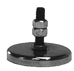 Mag-Mate - 2.63" Diam, 3/8" Cup Height, 2.12" Overall Height, 100 Lb Average Pull Force, 100 Lb Max Pull Force, Neodymium Rare Earth Cup Magnet - Bolt & Nuts Style, 1/4-20 Bolt Thread Size, Galvanized - Apex Tool & Supply