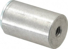 Mag-Mate - 1/4-2 Thread, 3/4" Diam, 1-3/16" High, 18 Lb Average Pull Force, Neodymium Rare Earth Pot Magnet - 1/4" Tapped Hole Depth, Aluminum Insulated - Apex Tool & Supply