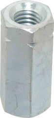 Made in USA - 1/2-13 UNC, 1-3/4" OAL Steel Standard Coupling Nut - Zinc-Plated Finish, 3/4" Width Across Flats - Apex Tool & Supply