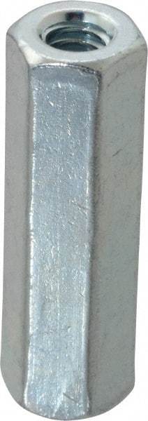Made in USA - 3/4-10 UNC, 2-1/4" OAL Stainless Steel Standard Coupling Nut - 1" Width Across Flats - Apex Tool & Supply