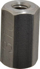 Made in USA - 1/4-20 UNC, 7/8" OAL Stainless Steel Standard Coupling Nut - 1/2" Width Across Flats - Apex Tool & Supply