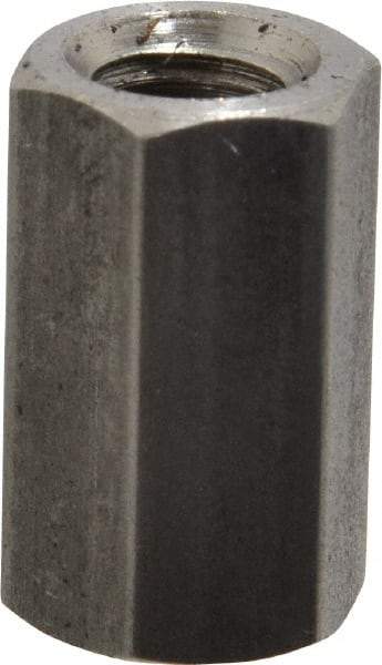 Made in USA - 5/16-24 UNF, 7/8" OAL Stainless Steel Standard Coupling Nut - 1/2" Width Across Flats - Apex Tool & Supply