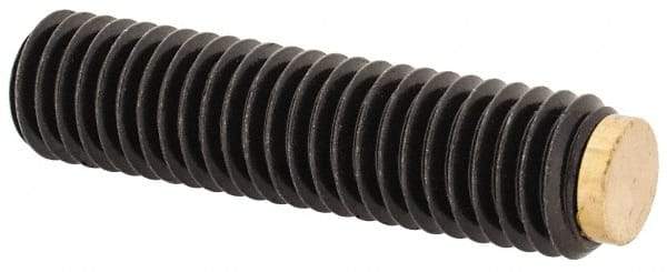 J.W. Winco - M8x1.25 Metric Coarse, 32mm Length of Thread, Soft Tip Point Set Screw - Grade 5.8 Steel, 4mm Key - Apex Tool & Supply