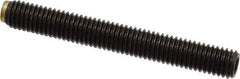 J.W. Winco - M8x1.25 Metric Coarse, 63mm Length of Thread, Soft Tip Point Set Screw - Grade 5.8 Steel, 4mm Key - Apex Tool & Supply