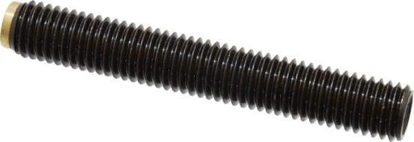J.W. Winco - M12x1.75 Metric Coarse, 80mm Length of Thread, Soft Tip Point Set Screw - Grade 5.8 Steel, 6mm Key - Apex Tool & Supply