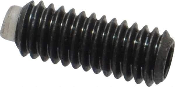 J.W. Winco - M4x0.70 Metric Coarse, 10mm Length of Thread, Soft Tip Point Set Screw - Grade 5.8 Steel, 2mm Key - Apex Tool & Supply