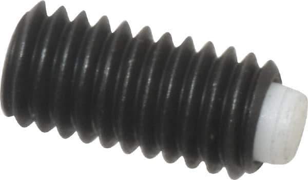 J.W. Winco - M6x1.00 Metric Coarse, 12mm Length of Thread, Soft Tip Point Set Screw - Grade 5.8 Steel, 3mm Key - Apex Tool & Supply