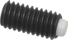 J.W. Winco - M6x1.00 Metric Coarse, 12mm Length of Thread, Soft Tip Point Set Screw - Grade 5.8 Steel, 3mm Key - Apex Tool & Supply