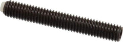 J.W. Winco - M6x1.00 Metric Coarse, 40mm Length of Thread, Soft Tip Point Set Screw - Grade 5.8 Steel, 3mm Key - Apex Tool & Supply