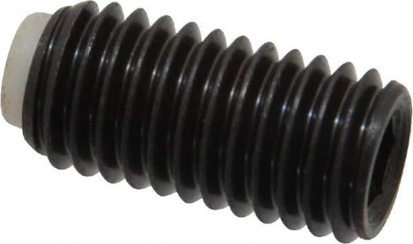 J.W. Winco - M10x1.50 Metric Coarse, 20mm Length of Thread, Soft Tip Point Set Screw - Grade 5.8 Steel, 5mm Key - Apex Tool & Supply