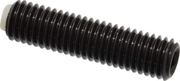 J.W. Winco - M10x1.50 Metric Coarse, 40mm Length of Thread, Soft Tip Point Set Screw - Grade 5.8 Steel, 5mm Key - Apex Tool & Supply
