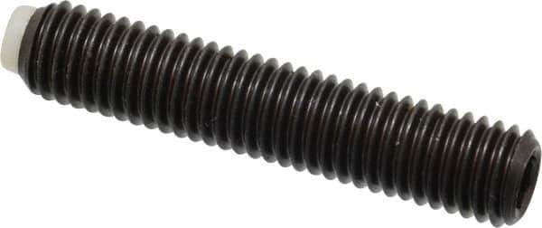 J.W. Winco - M10x1.50 Metric Coarse, 50mm Length of Thread, Soft Tip Point Set Screw - Grade 5.8 Steel, 5mm Key - Apex Tool & Supply