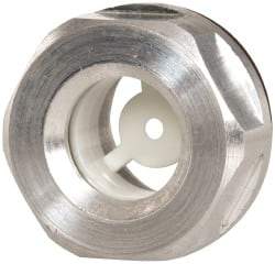 J.W. Winco - G 3/8 Thread, 20mm Distance Across Flats, Aluminum Oil Level Sight Glasses - 22mm Flange Diameter, 7.5mm Head Height, 8mm Length Under Head - Apex Tool & Supply