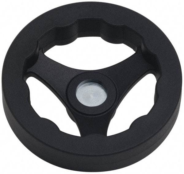 J.W. Winco - 125mm, Handwheel - 24mm Hub, Plastic, Plain Finish - Apex Tool & Supply