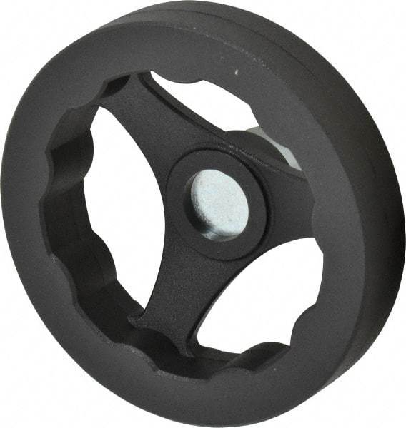 J.W. Winco - 100mm, Handwheel - 24mm Hub, Plastic, Plain Finish - Apex Tool & Supply