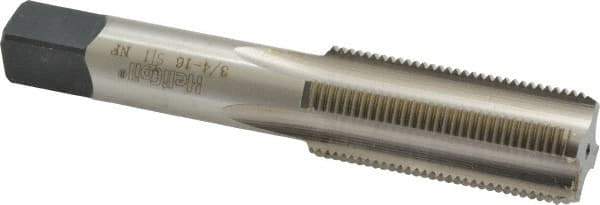Heli-Coil - 3/4-16 UNF, H3, 4 Flute, Bottoming Chamfer, Bright Finish, High Speed Steel Hand STI Tap - 4-15/32" OAL, 2" Thread Length, 11/16" Square Length, 0.489" Square Size, 3B Class of Fit - Apex Tool & Supply