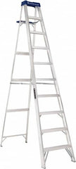 Louisville - 9 Steps, 10' High, Type I Rating, Aluminum Step Ladder - Apex Tool & Supply
