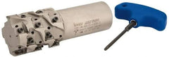 Iscar - 2" Cut Diam, 2.32" Max Depth of Cut, 1-1/2" Shank Diam, 5-1/4" OAL, Indexable Square Shoulder End Mill - T490 LN.T 1306 Inserts, Cylindrical Shank, 90° Lead Angle, Through Coolant, Series Helitang - Apex Tool & Supply