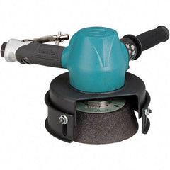 Dynabrade - 6" Wheel Diam, 6,000 RPM, Pneumatic Angle & Disc Grinder - 5/8-11 Spindle, 80 CFM, Rear Exhaust - Apex Tool & Supply