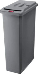 Rubbermaid - 23 Gal Gray Rectangle Confidential Document Container - Plastic, 31" High x 20" Long x 11" Wide - Apex Tool & Supply