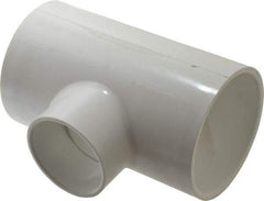 Value Collection - 3 x 3 x 2" PVC Plastic Pipe Reducing Tee - Schedule 40, All Slip End Connections - Apex Tool & Supply