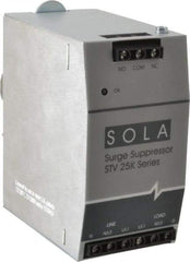 Sola/Hevi-Duty - 2.56 Inch Long x 4.87 Inch Wide x 4-3/4 Inch Deep, Hardwired Surge Protector - DIN Rail Mount, 240 VAC, 50 kA Surge Protection - Apex Tool & Supply