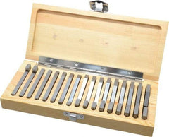 SPI - 0.25 to 45° Angle, Angle Block Set - 45-50 Rc Hardness, Includes 2 Riser Blocks, 17 Pieces - Apex Tool & Supply