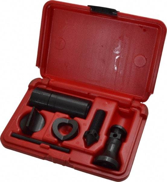 SPI - 7 Piece, 2-1/4 to 3-3/8" High, 1,000 Lb Capacity Screw Jack Set - 2-1/4 to 3-3/8" Measuring Range, 6-3/8" Overall Height, 1-1/4" Base Diam - Apex Tool & Supply