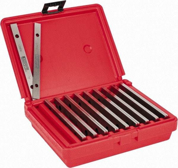 SPI - 20 Piece, 6 Inch Long x 1/8 Inch Thick, Thin Parallel Set - 1-5/8 Inch High, 52-58 RC Hardness - Apex Tool & Supply